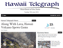 Tablet Screenshot of hawaiitelegraph.com